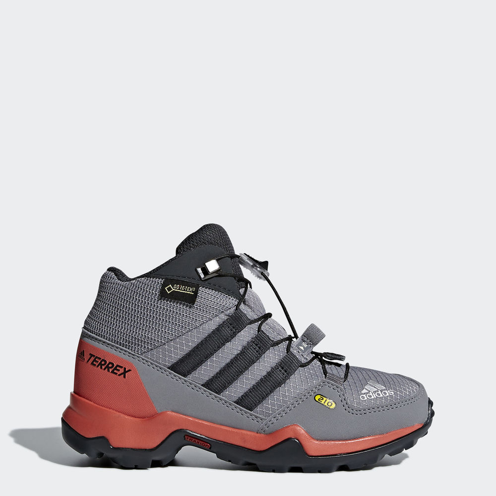 Adidas Terrex Mid Gtx - ορειβατικα παπουτσια για αγορια - Γκρι/Γκρι/Βαθυ Γκρι,Μέγεθος: EU 27 – 39 1/